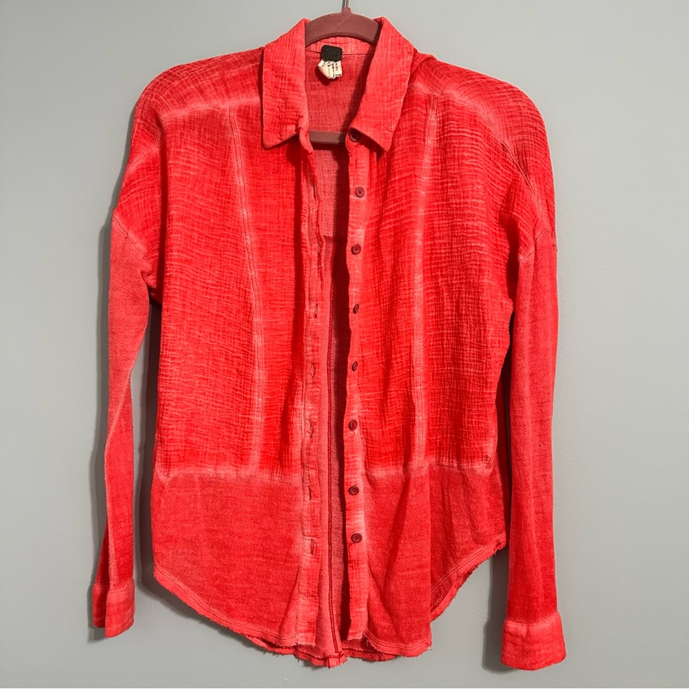 We The Free button down sweater blouse XS